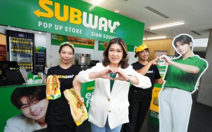 ซับเวย์ x ชาอึนอู ทุ่มงบการตลาด กว่า 30 ล้านบาท  ปูพรมแคมเปญการตลาดสุดปัง ย้ำจุดยืน Eat Fresh, Feel Good ผุด Pop Up Store แห่งแรก ใจกลางสยามสแควร์