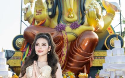 “ธัญญ่า อาร์สยาม-อ.เบ โอมมาศ์ตรา“ บวงสรวงเปิดตัวเพลงถวายพระพิฆเนศ ปางมหาราชา ฟังแล้วขนลุก!